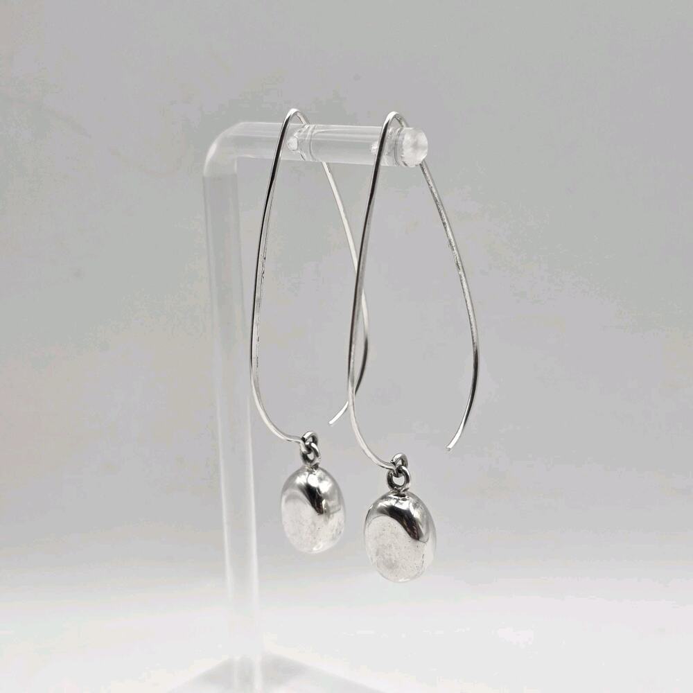 Silpada Designer Signed Oval Hook Sterling Silver 925 Dangles Earrings